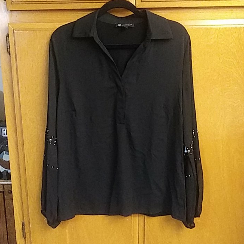 NWT, I·N·C Int. Concepts Black Blouse Sz. L